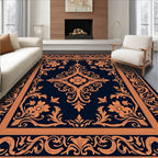 Elegant Floral Scrollwork Vintage Pattern Rug