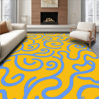 Curvy Swirl Pattern With Bold Lines Rug