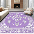 Ornate Floral Scrollwork Patterned Rug