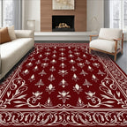 Ornate Floral Pattern with Detailed Border Rug
