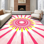 Radiant Sunburst Intricate Mandala Design Rug