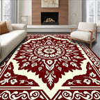 Elegant Floral Mandala Pattern Rug