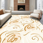 Abstract Swirls Strokes Pattern Rug