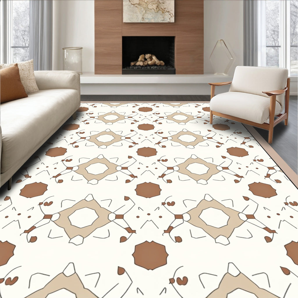Geometric Diamond Star Pattern Rug