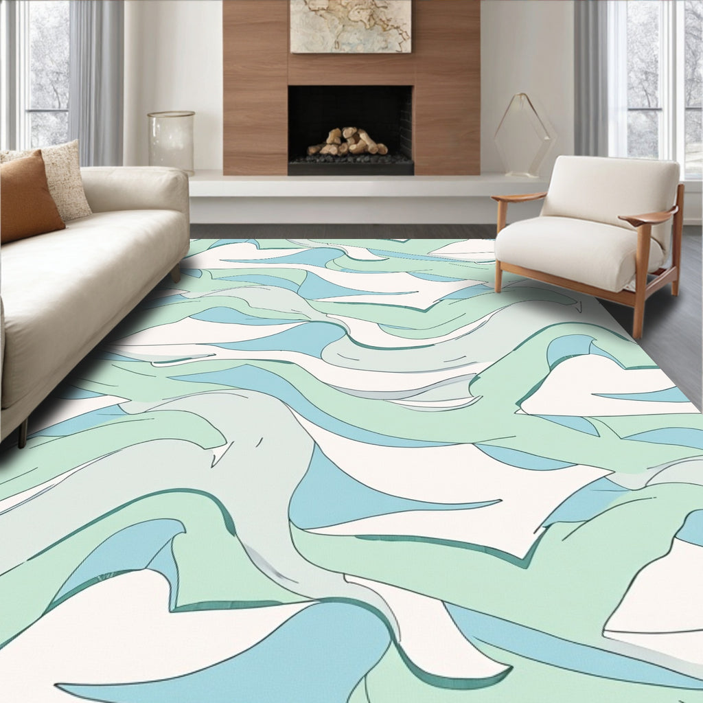 Organic Wave Flow Pattern Design Rug