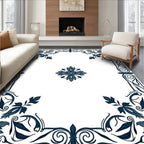 Art Nouveau Floral Border Design Rug