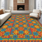 Colorful Geometric Floral Medallion Design Rug