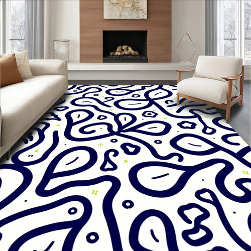 Abstract Organic Contour Design Rug