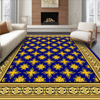 Bold Yellow Floral Antique Pattern Rug