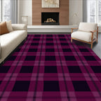 Classic Purple Tartan Plaid Design Rug