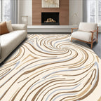 Abstract Swirling Lines Pattern Rug