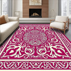 Intricate Floral Motif With Border Rug