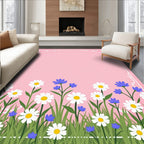 Floral Meadow Border Design Rug