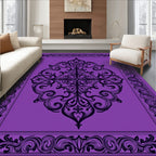 Ornate Paisley Damask Design Rug