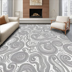 Swirling Lines Abstract Pattern Rug