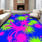 Vibrant Starburst and Spiky Pattern Rug