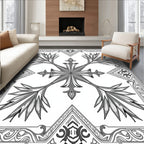 Ornate Floral Symmetry Design Rug