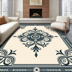 Classic Floral Scrollwork Medallion Pattern Rug