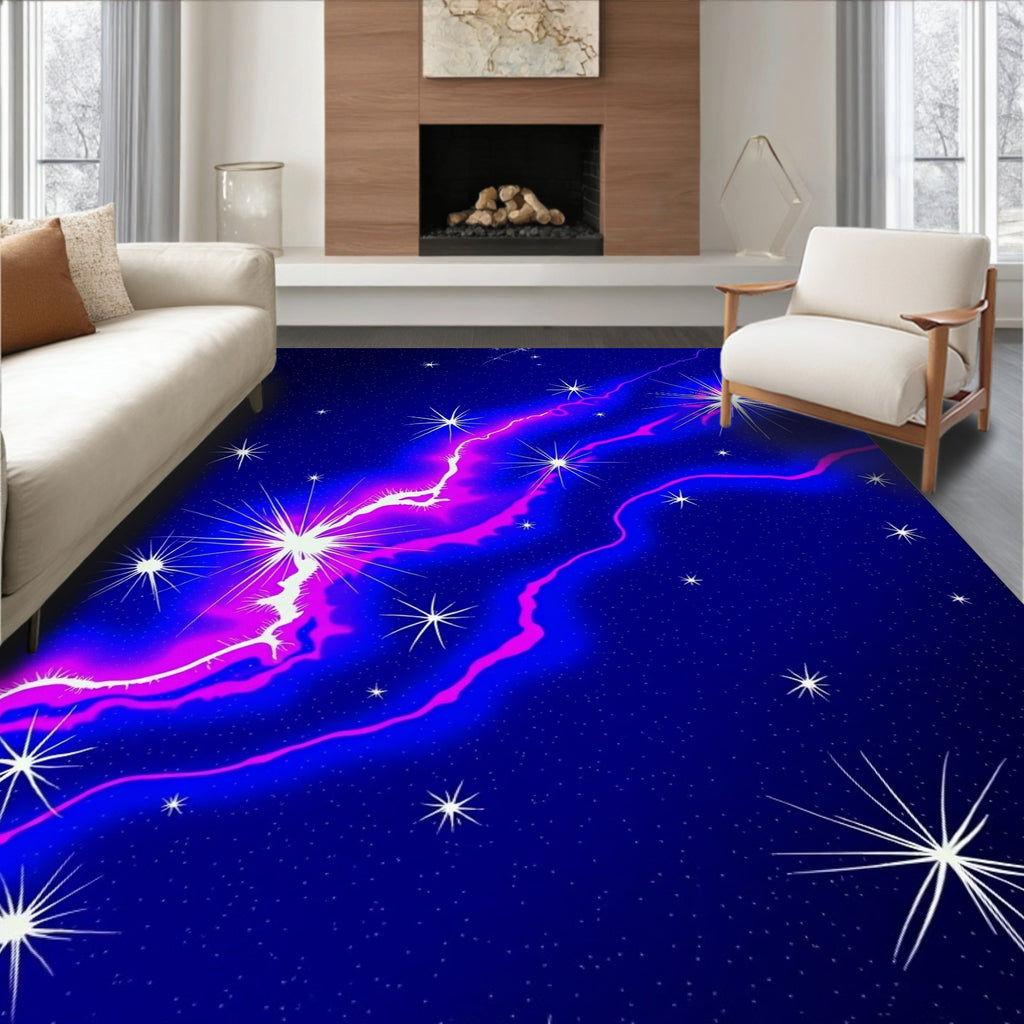 Cosmic Starburst Nebula Design Rug