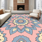 Pastel Mandala Floral Repeating Pattern Rug