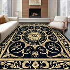 Ornate Floral and Scrollwork Pattern Rug