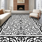 Intricate Floral Paisley Scrollwork Pattern Rug