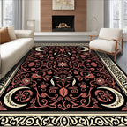 Celestial Floral Scrollwork Design Rug