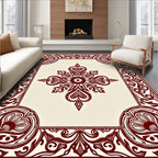 Ornate Floral Border and Centerpiece Rug