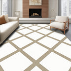 Natural Diamond Lattice Pattern Rug