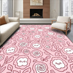 Cute Kawaii Floral Pattern Design Rug