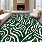 Organic Swirl Pattern Decorative Rug