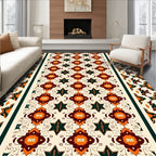 Geometric Star And Diamond Pattern Rug
