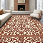 Intricate Floral Scrollwork Motif Rug