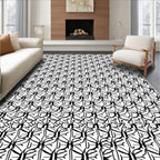 Modern Black Abstract Pattern Rug