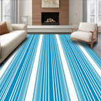Teal Stripe Pattern Rug