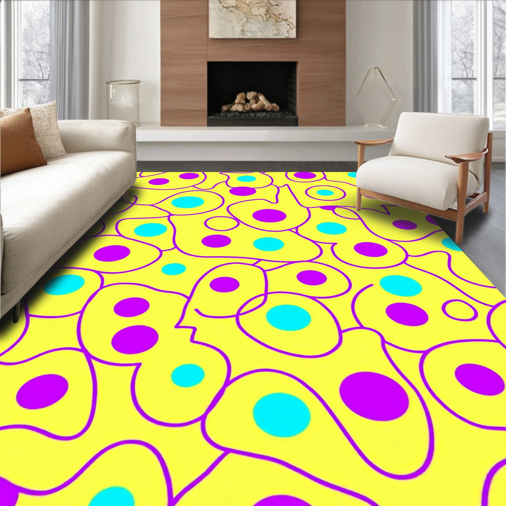 Playful Abstract Dots Pattern Rug