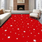Red Star Pattern Rug
