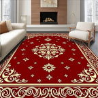 Antique Floral Border Red Rug