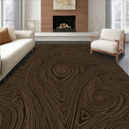 Organic Swirl Triangle Pattern Design Rug