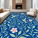 Birds and Floral Pattern Design Rug