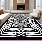 Abstract Zebra Stripe Infinity Rug