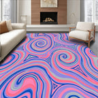 Trippy Swirls Pastel Pattern Rug