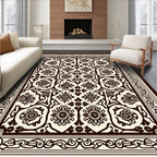 Classic Floral Motif Border Design Rug