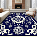 Whimsical Snowflake Mandalas Pattern Rug