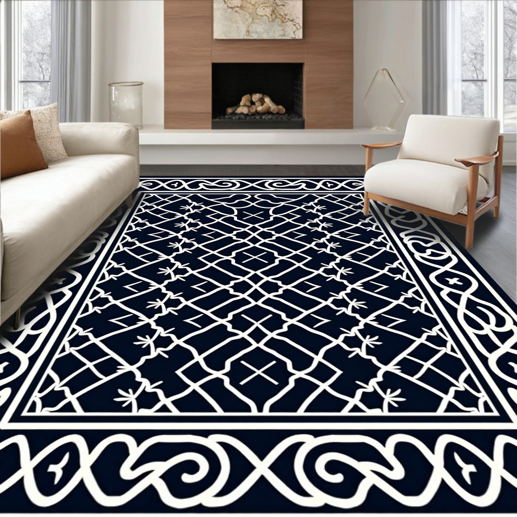 Intricate Tribal Geometric Design Rug
