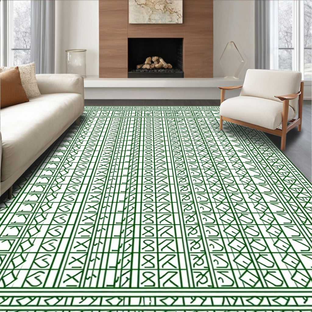 Intricate Geometric Patterned Design Rug