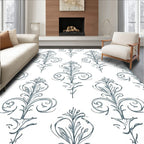 Sketchy Flourish Pattern Rug
