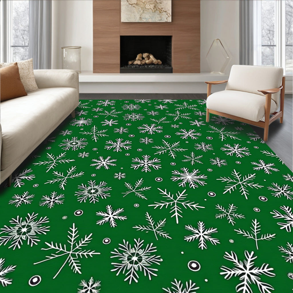 Winter Snowflake Pattern Design Rug