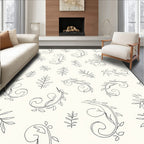 Delicate Vine Leaf Pattern Rug