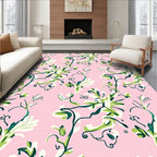 Whimsical Floral Vine Pattern Rug